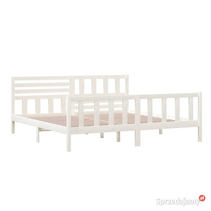 Rama łóżka biała lite drewno sosnowe 200 x 200 mazowieckie Warszawa