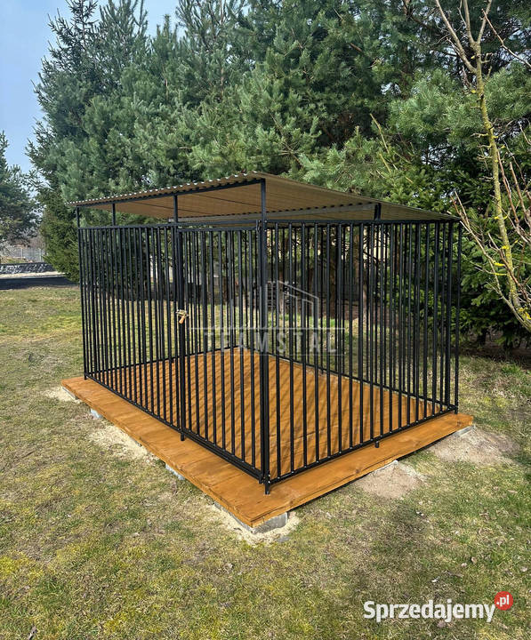 Kojec psa 3x2m Podłoga drewniana Dach spad w tył