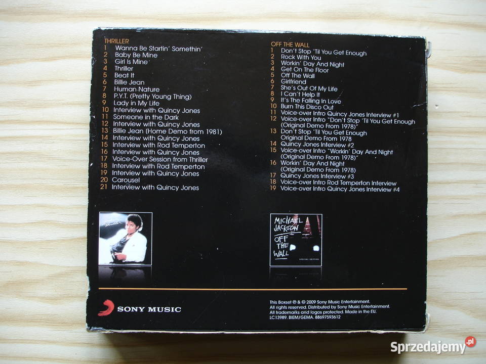 Michael JACKSON ThillerOff The Wall 2płyty CD Zielona Góra sprzedam