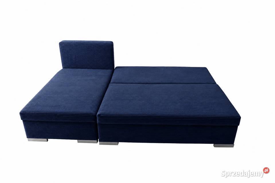 Narożnik do Salonu Sztruksowy Rozkładany Prawy 78cm Kępno