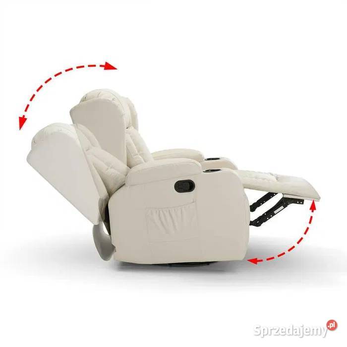 Fotel masujący rozkładany wypoczynkowy Brzyska