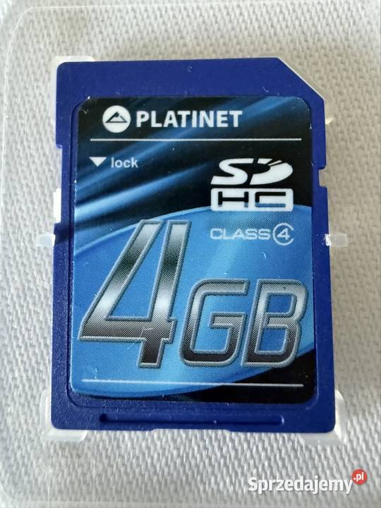 Karta pamięci Platinet SDHC 4GB Class 4 etui SD śląskie Czerwionka-Leszczyny sprzedam