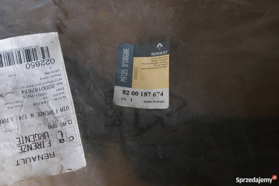 RENAULT SCENIC II OSŁONA PASA PRAWA 8200187674 osobowe Białobrzegi sprzedam