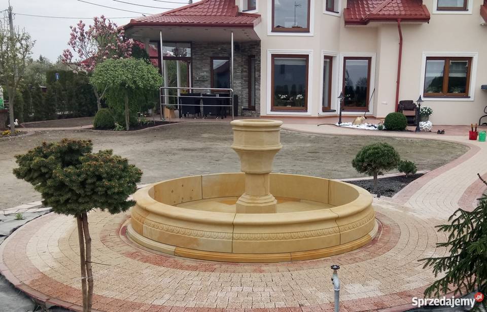 Stylowa fontanna ogrodowa z piaskowca naturalny Ogród Kamienna Góra