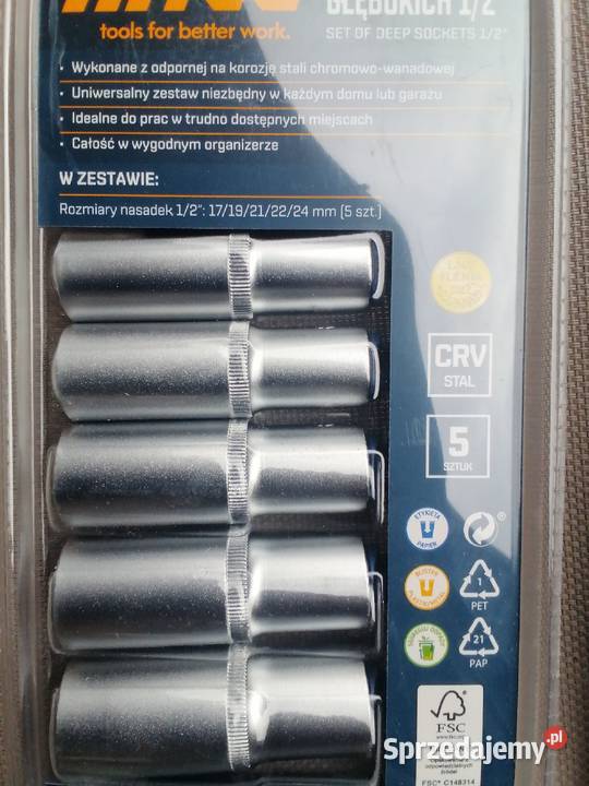 Zestaw nasadek głębokich 16 z uchwytem Nowe Pozostałe Wieliczka