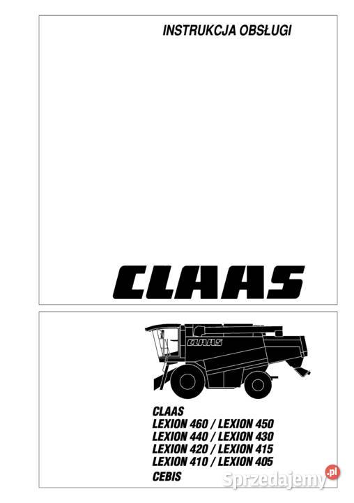 Instrukcja obsługi Claas Lexion 410 CEBIS