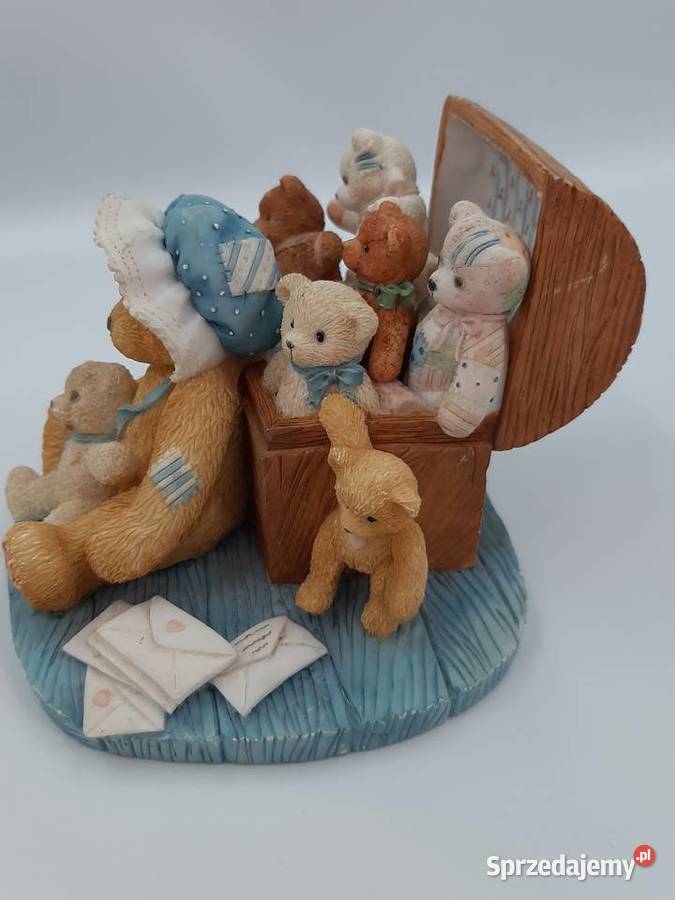 Śliczna figurka misie ręcznie malowane sygnowane Inowrocław