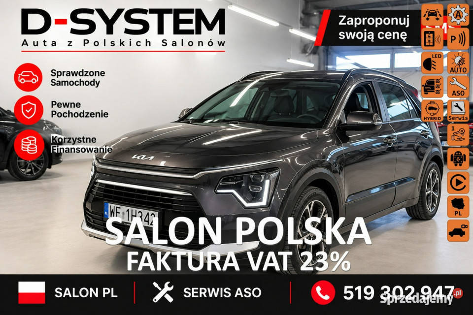 Kia Niro 23 Salon Polska 1Właściciel KIA Niro 16 asystent pasa ruchu Białystok