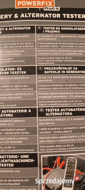 Tester akumulatora i alternatora opolskie Strzelce Opolskie sprzedam