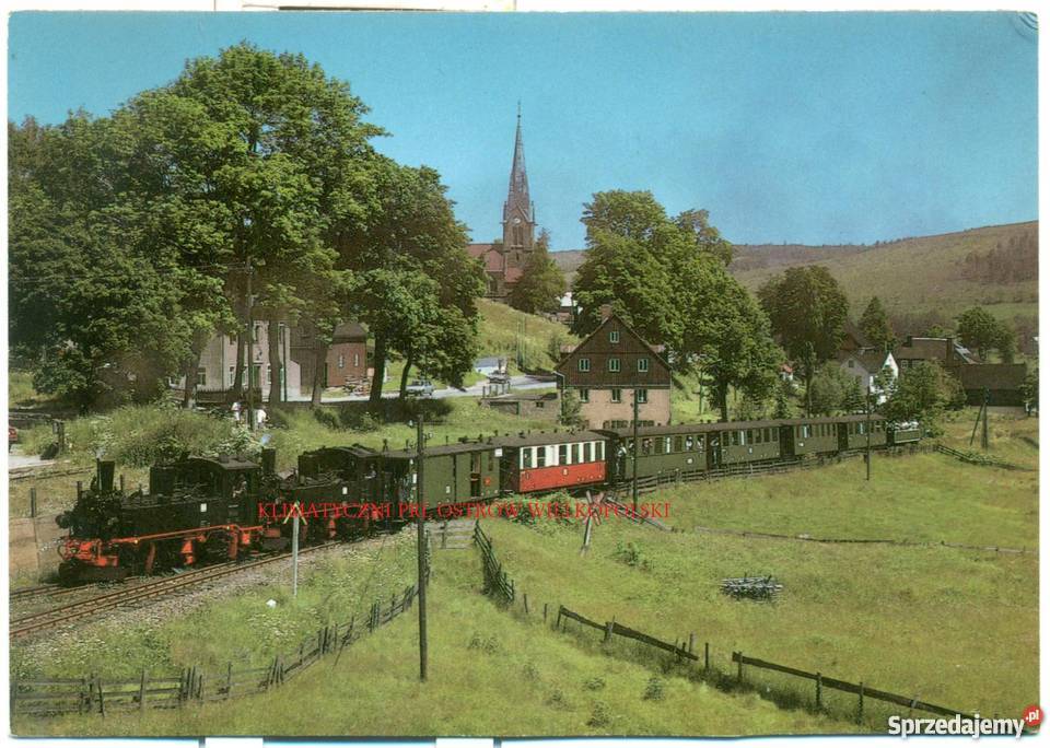 Stara pocztówka lokomotywa parowóz 11 Ostrów Wielkopolski