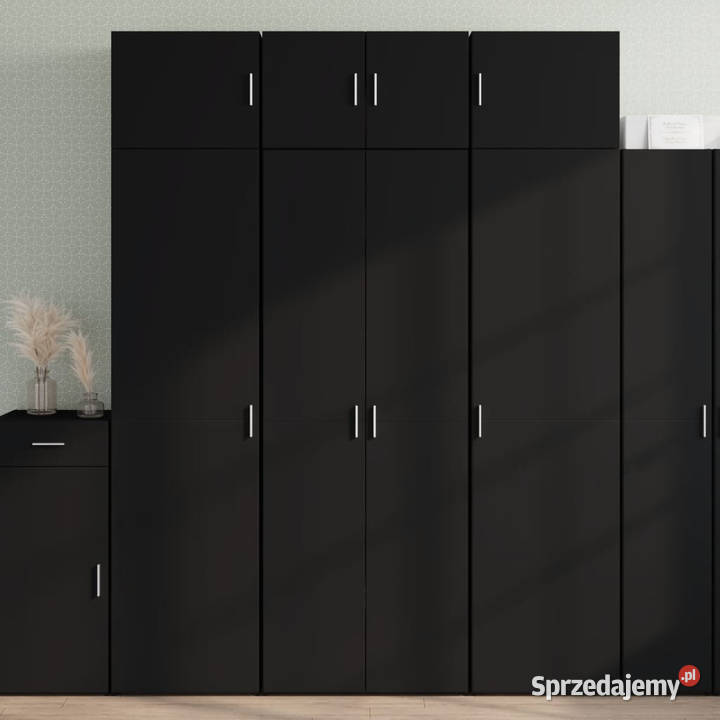 Wysoka szafka czarna 70x425x185 materiał Warszawa sprzedam