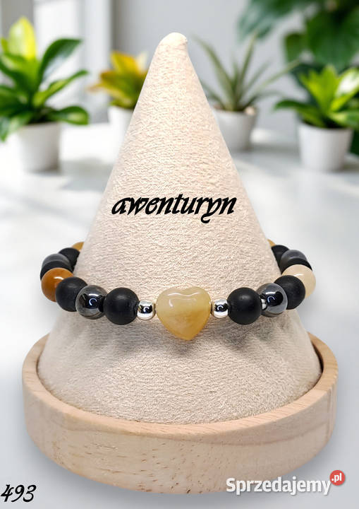 Bransoletka z awenturynu AWENTURYN serce kulka Zegarki i Biżuteria Warszawa