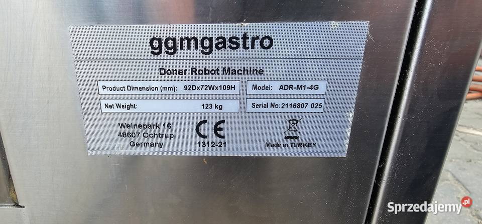 Robot do Kebaba GGM Gastro ADRM14G Automat Gastronomia pomorskie