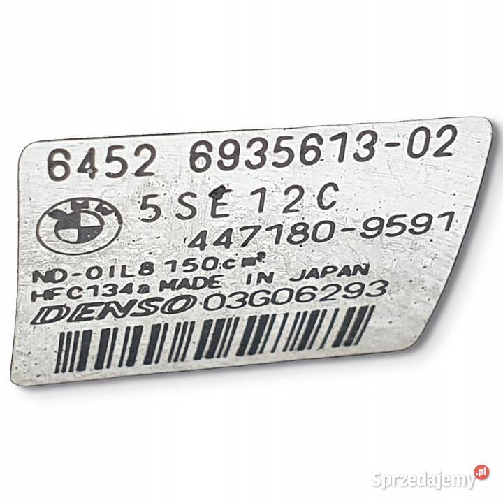 SPRĘŻARKA KLIMATYZACJI BMW E87 E90 20 D 6935613 Chełm