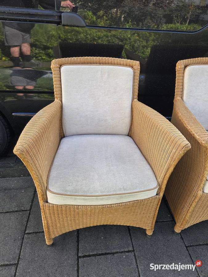 Krzesła do jadalni na taras Lloyd Loom Rattan 2 47cm Łask sprzedam