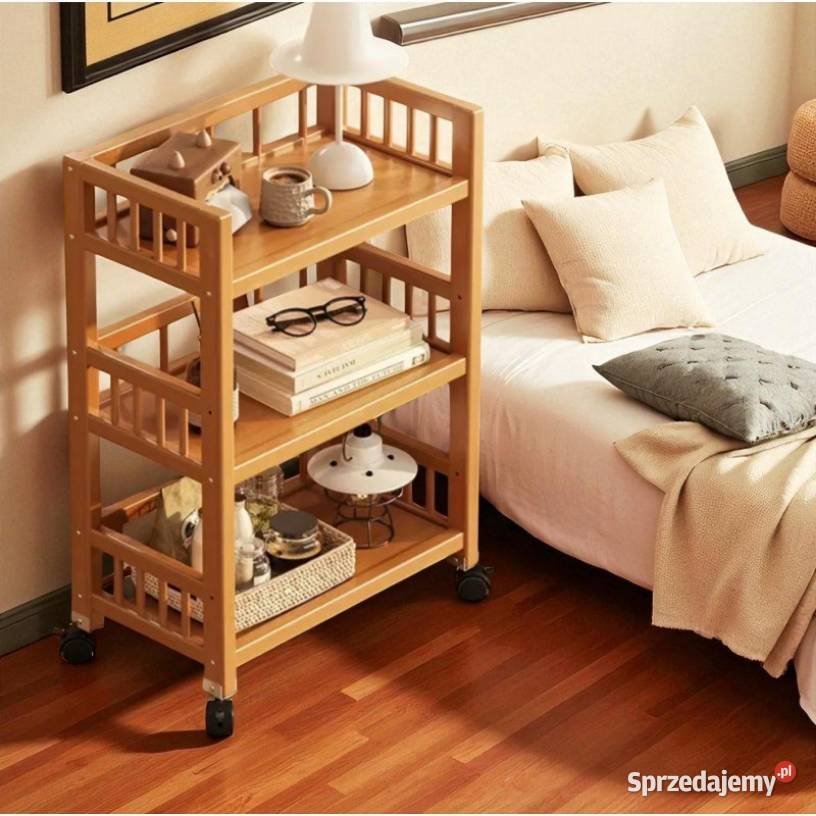 Piękny Bambusowy Regał do kuchni salonu Półki sprzedam