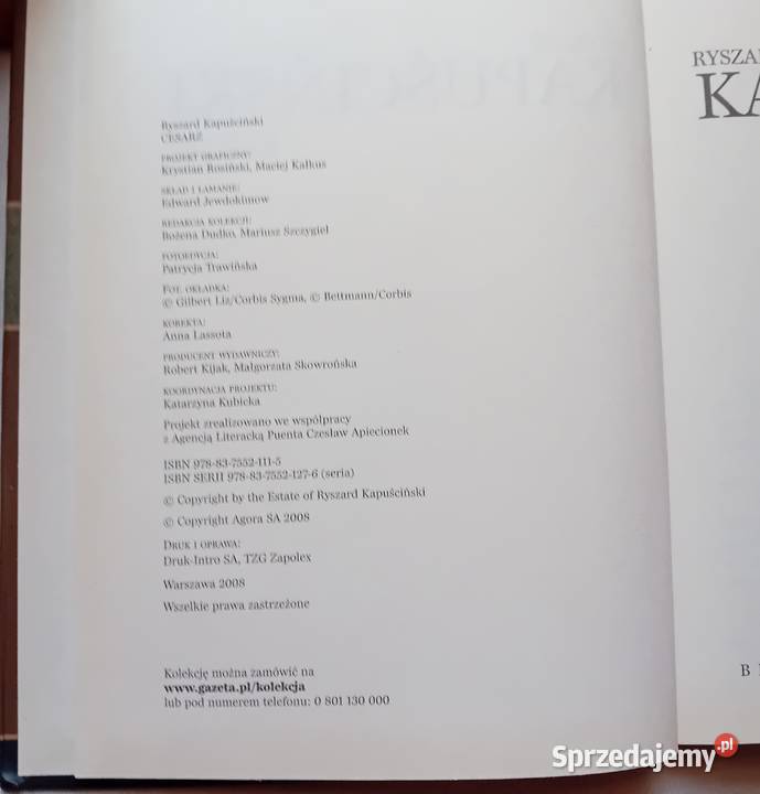 Ryszard Kapuściński Cesarz Agora 2008 r Wydanie wielkopolskie Koźminek sprzedam