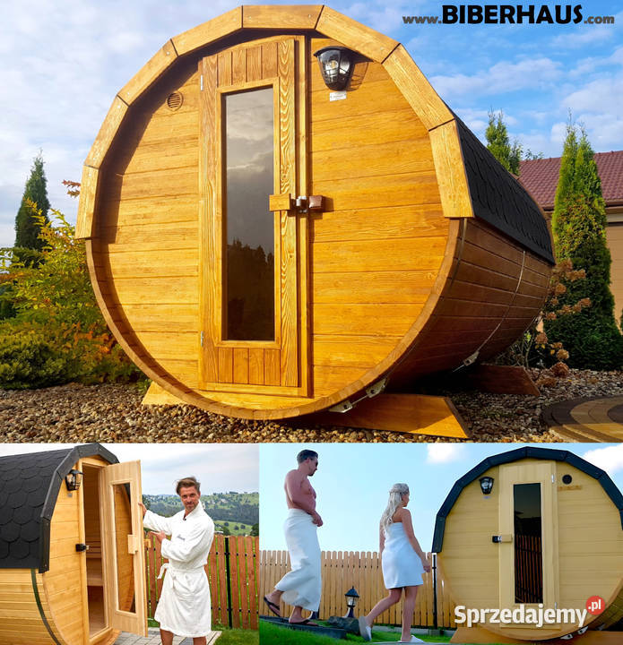 SAUNA Ogrodowa 250 OKNO 50 BECZKA 500L Akcesoria