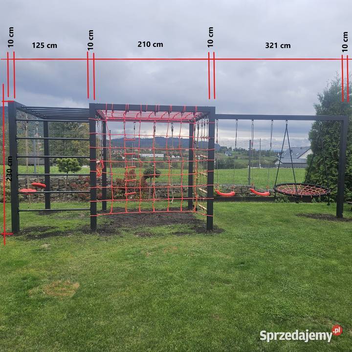 SIŁOWNIA OGRODOWA PLAC ZABAW METALOWY MAŁPI GAJ