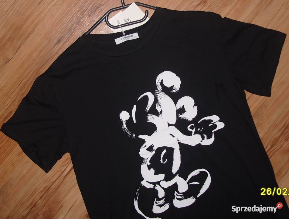 tshirt czarny z Myszką MIKI r SML FASHONBEST Rawicz