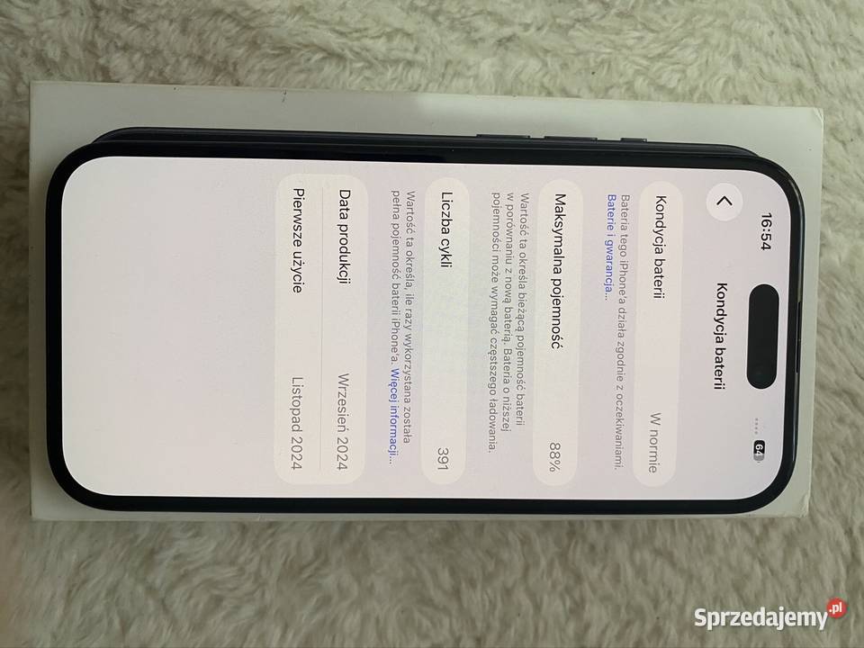 iPhone 15 128 GB Stan Nowy 88 Bateria Sieradz