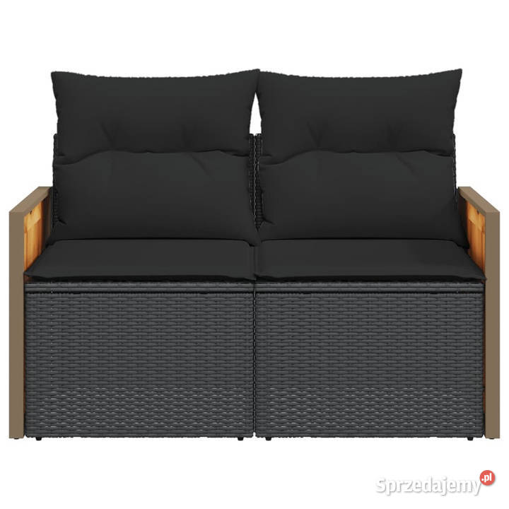 Sofa ogrodowa z poduszkami 2osobowa czarna mazowieckie Warszawa