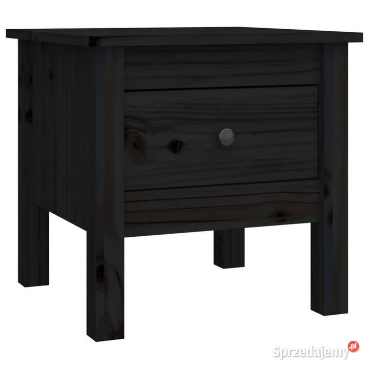 Stolik boczny czarne 40x40x39 lite drewno mazowieckie sprzedam