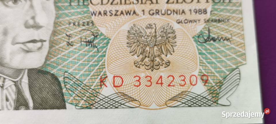 Banknot z PRLu 50 1988 stan UNC 4 Pruszków sprzedam