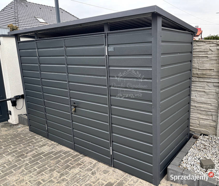 Szafa ogrodowa schowek 35x15m brama dwuskrzydłwa