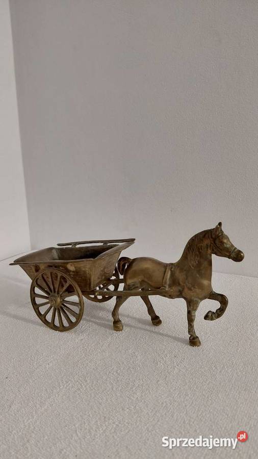 Figura z mosiądzu Koń z Wozem małopolskie Krzykawa
