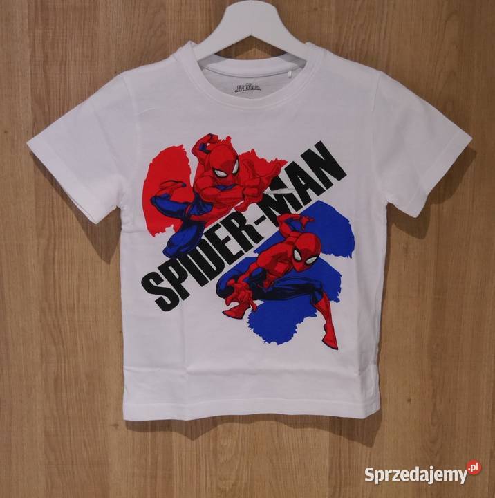 Marvel Spiderman fajna koszulka 128 Bluzki, koszulki i kaftaniki Wrocław sprzedam