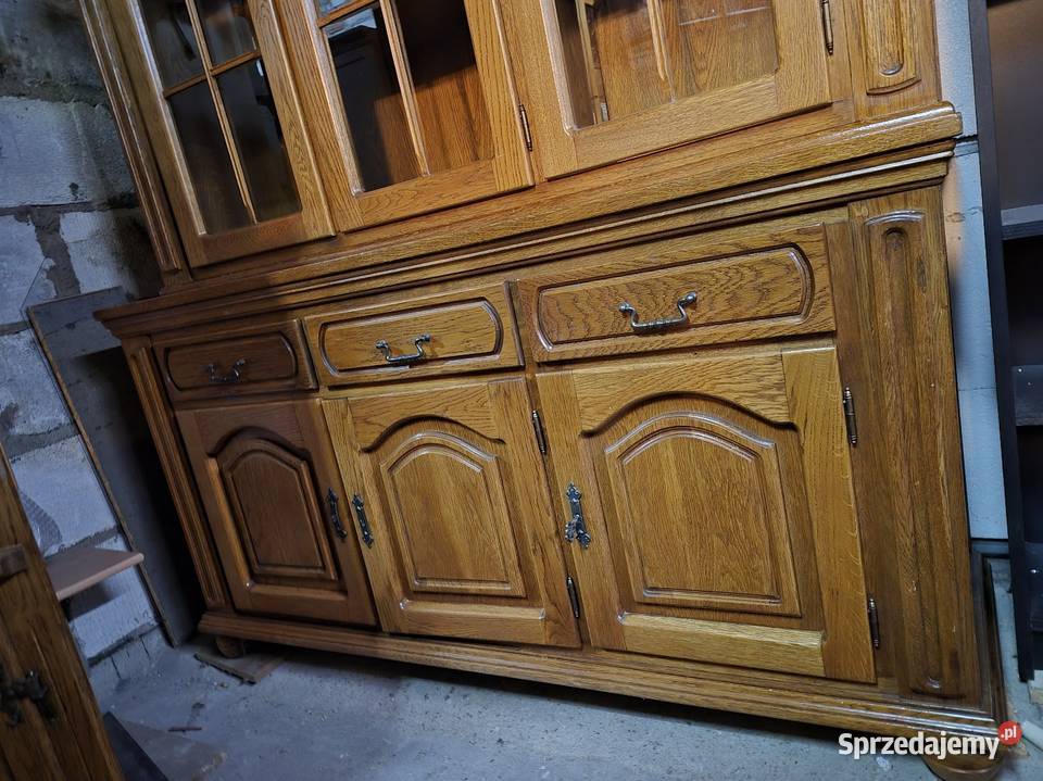 Witryna kredens dębowy komoda z witryną 204cm kujawsko-pomorskie Sypniewo