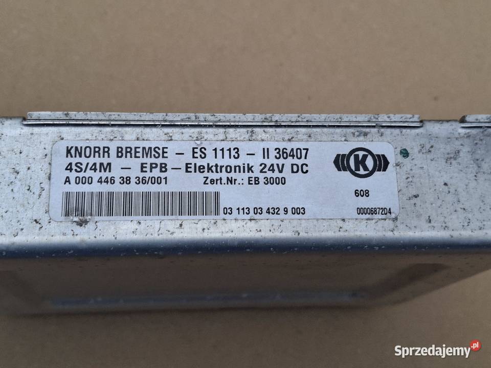 MERCEDES ATEGO MODUŁ STEROWNIK EPB ES1113 KASETA Bieleń