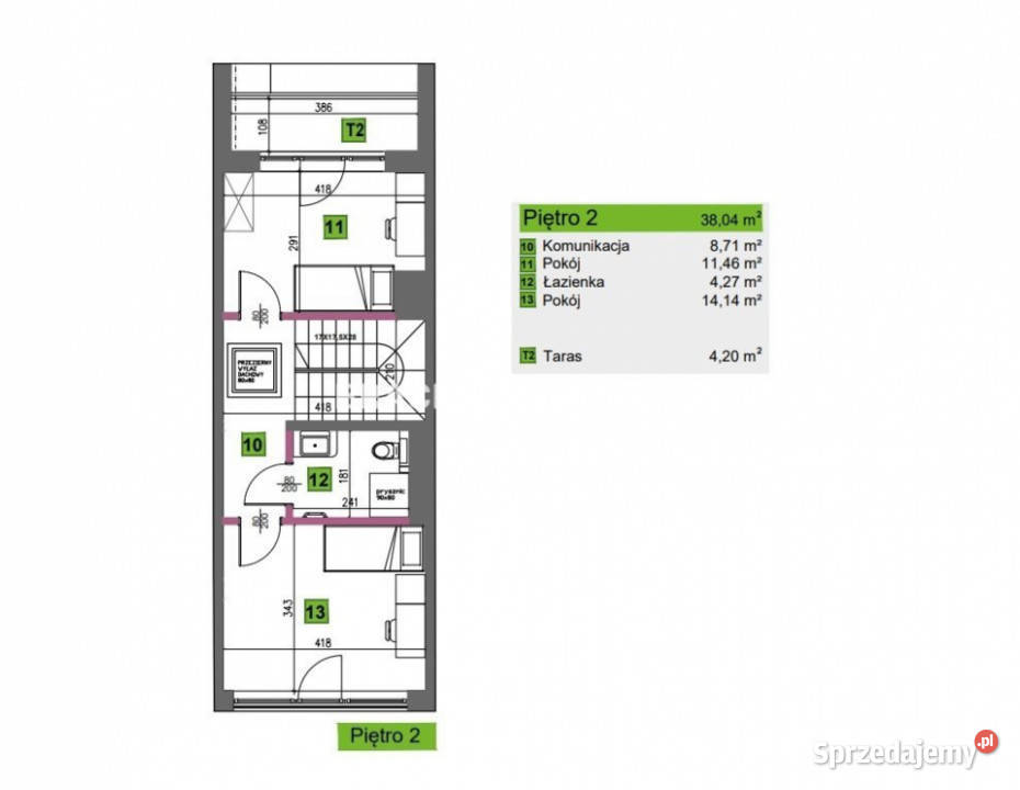 Dom szeregowy 1444m2 Kraków Kliny