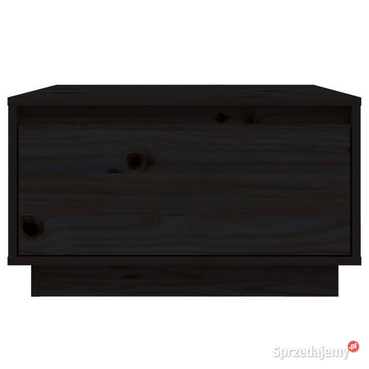 Stolik kawowy czarny 55x56x32 lite drewno