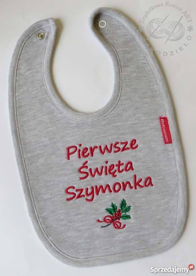 Śliniak z HAFTEM imieniem dziecka PREZENT Toruń
