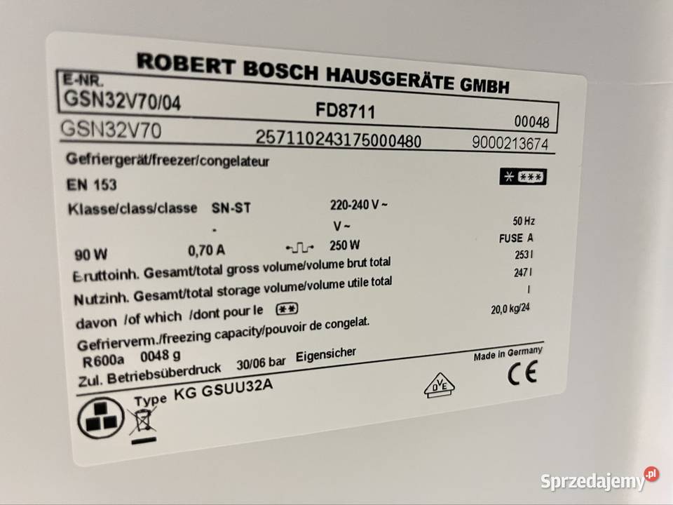 Komplet Bosch Zamrażarka Chlodziarka sprzedam