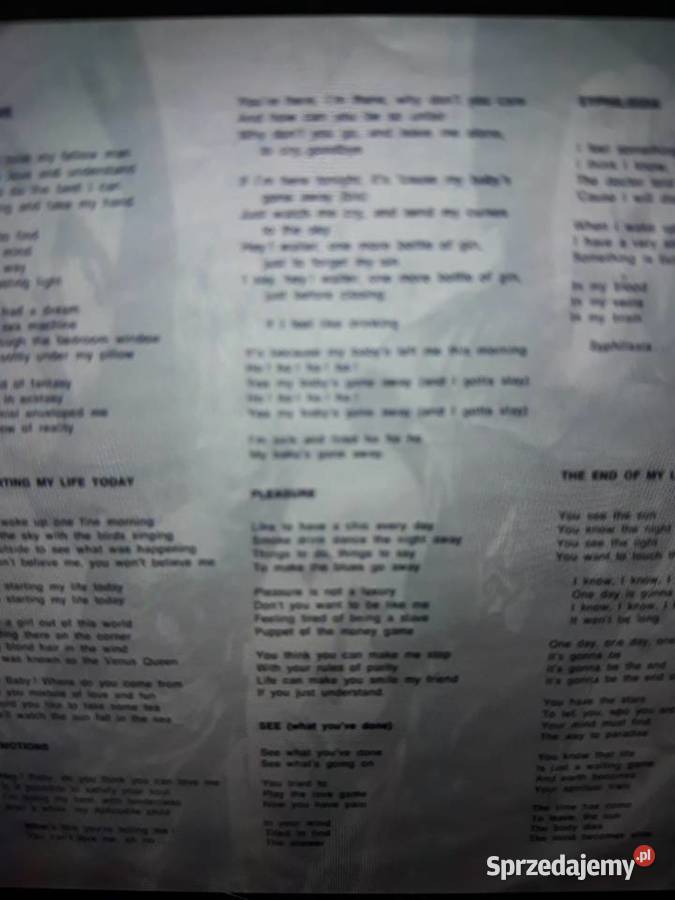 Biały kruk na czarnym winylu SEX The end of my płyta winylowa Płyty i kasety Rzeszów