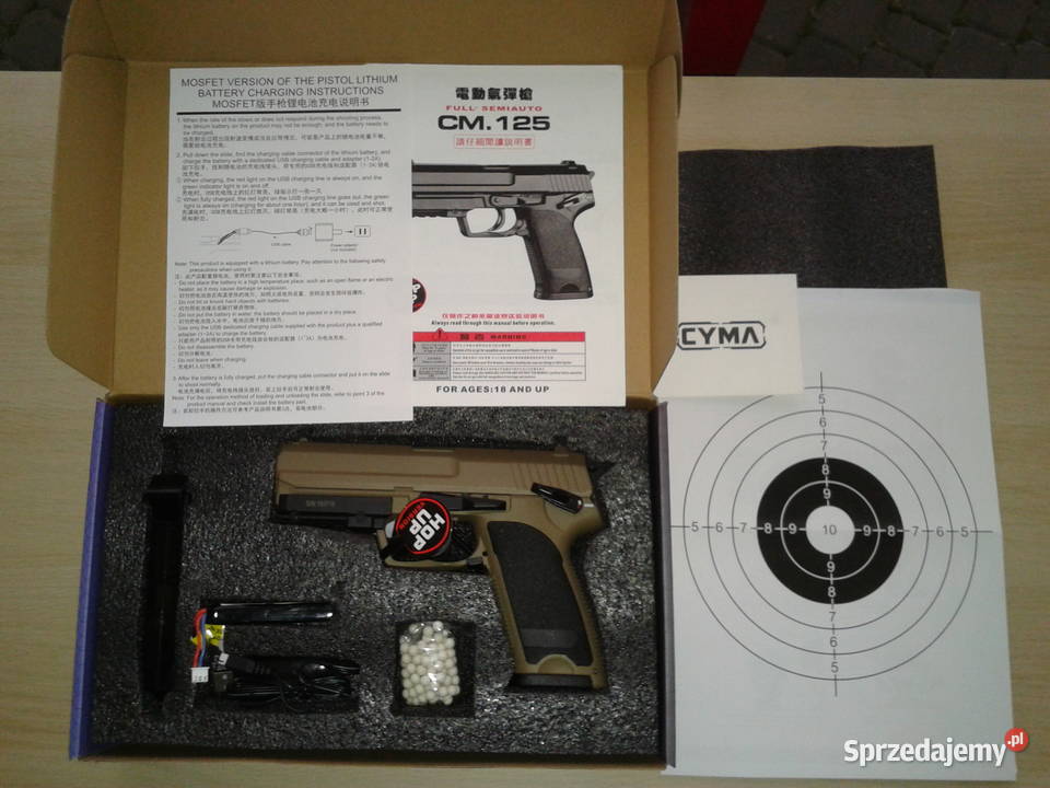 pistolet elektryczny replika kulki 6 mm NOWY Sporty strzeleckie i myślistwo wielkopolskie Skiereszewo