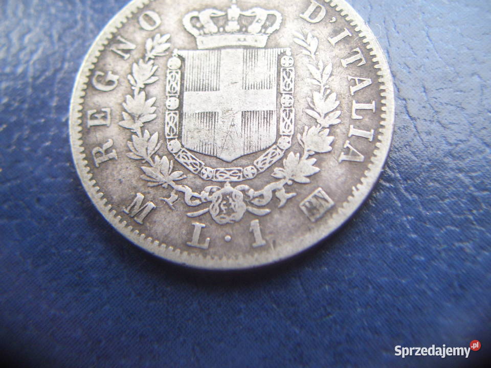 Stare monety 1 lir 1867 Włochy srebro Lesko