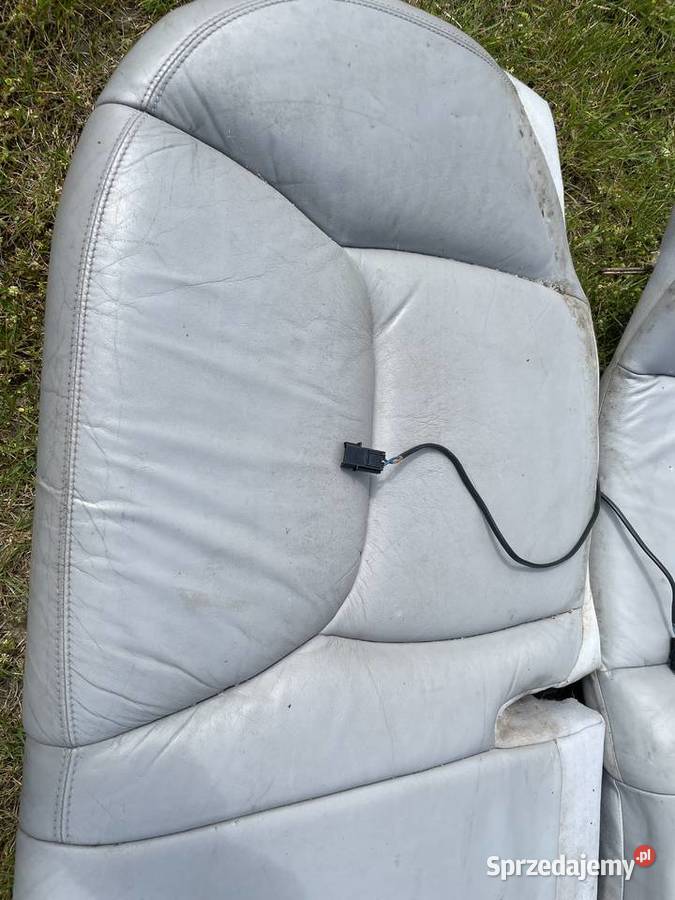 Kanapa tył Mercedes W220 siwa skóra podgrzewana warmińsko-mazurskie Elbląg
