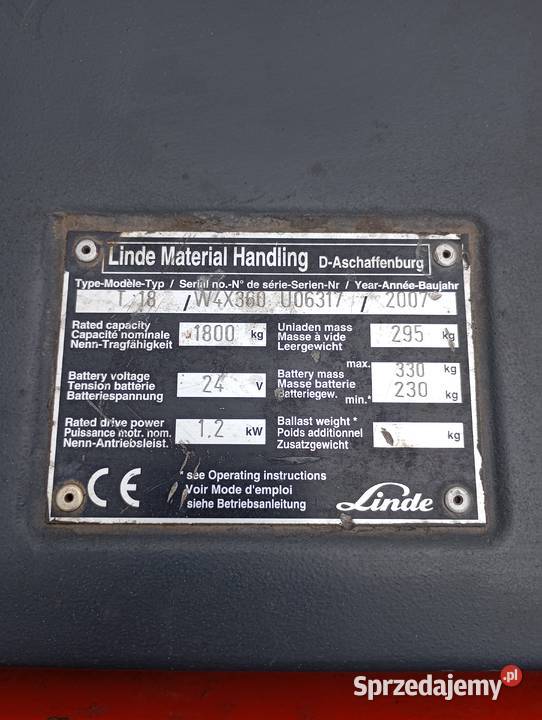 Wózek paletowy paleciak elektryczny Linde