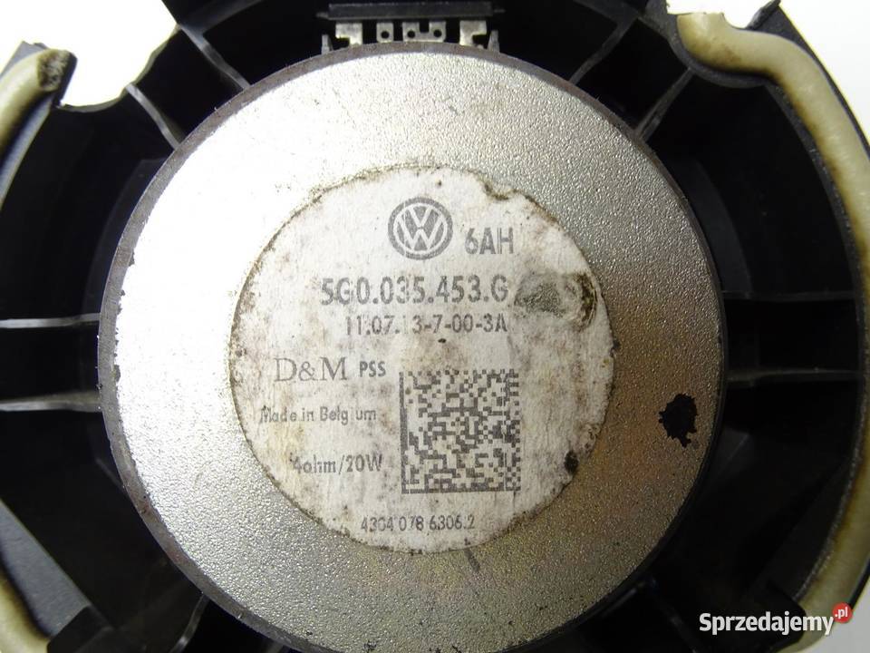 GŁOŚNIK DRZWI PRZÓD TYŁ 5G0035453G VW GOLF VII osobowe Sprzęt audio fabryczny