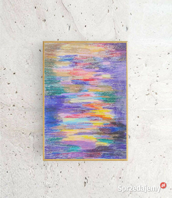 abstrakcja a4 mały obraz nowoczesny kolorowy Wyposażenie wnętrz sprzedam