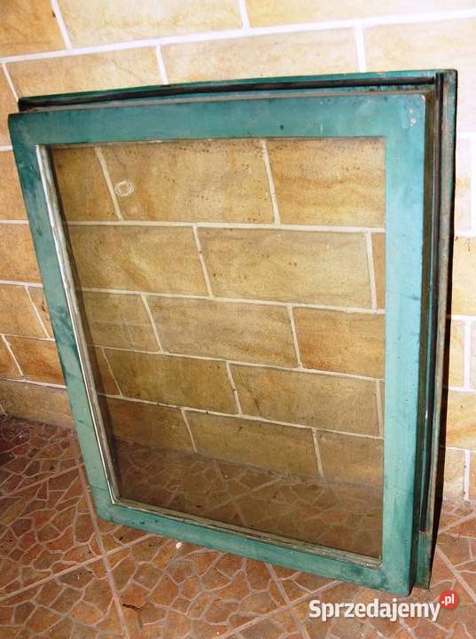 Masywne okno 85x70 w ramie stalowej podwójna Wrocław