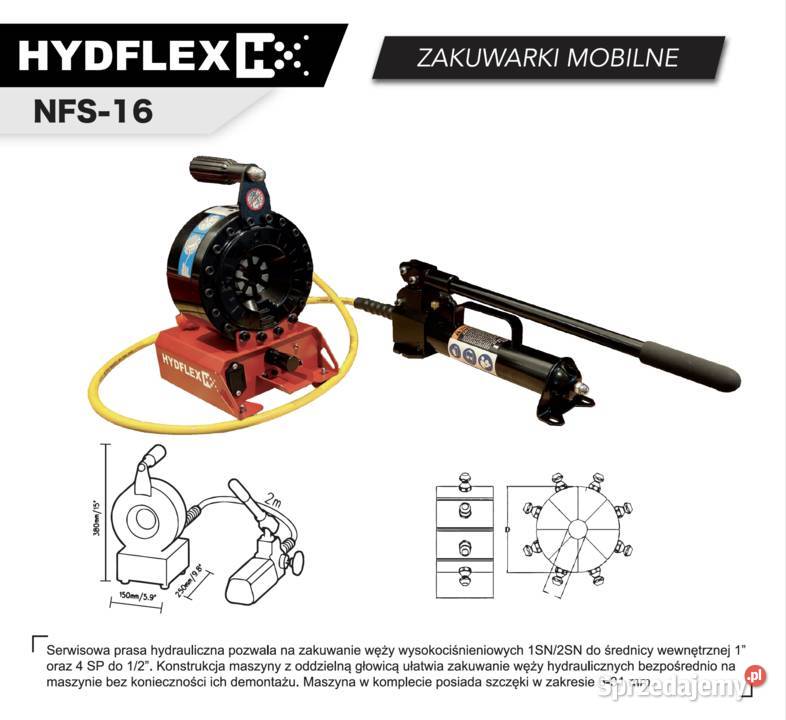Zakuwarka ręczna mobilna HYDFLEX NFS16 10 kpl Warszawa sprzedam