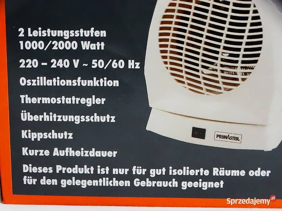 PRYMASTER Termowentylator farelka 2 poziomy mocy Biłgoraj sprzedam