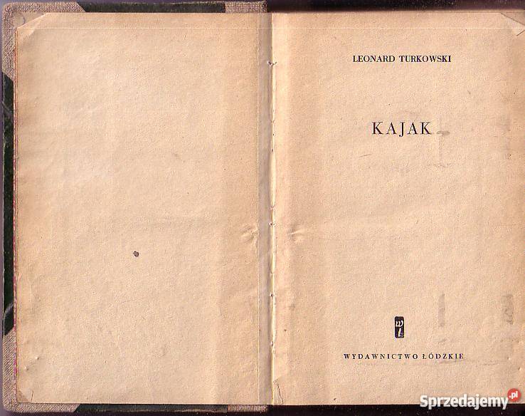 9560 KAJAK LEONARD TURKOWSKI Proza i poezja Czyrna sprzedam