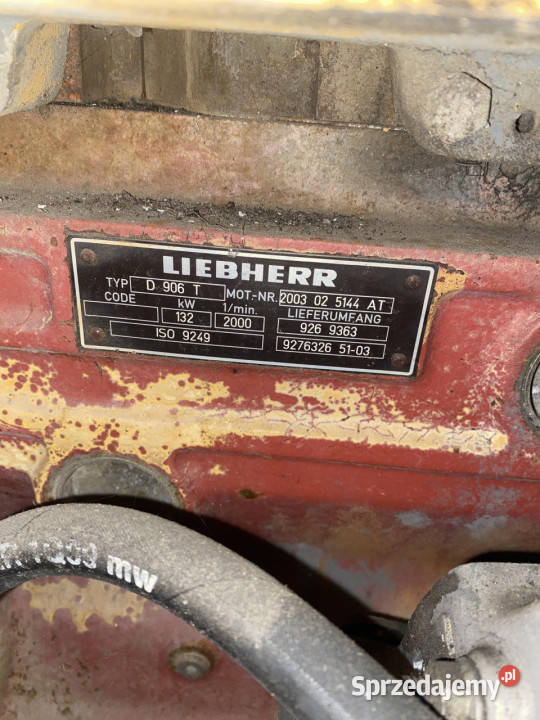 Liebherr D906 D906T silnik słupek Pozostałe Jastrzębniki sprzedam