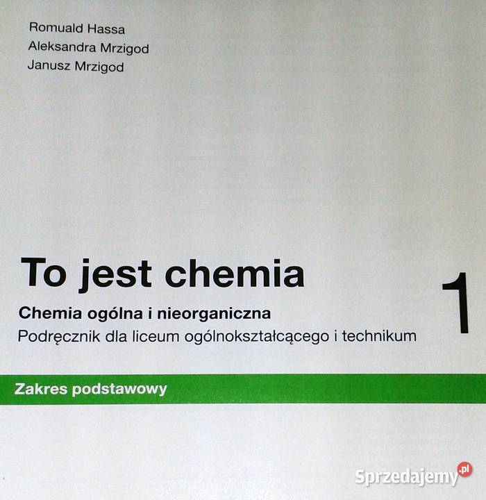 To jest chemia 1 Romuald Hassa A Mrzigod J lubelskie Chełm sprzedam